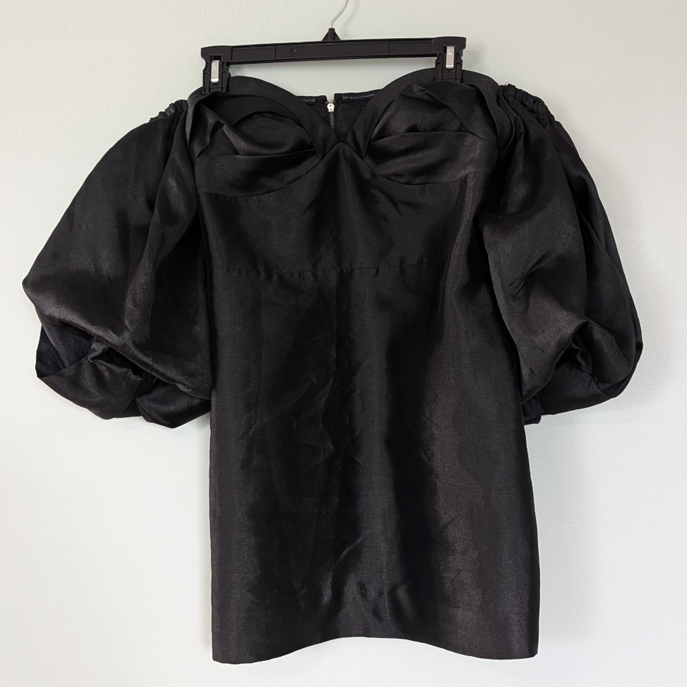 Anthropologie Audette Off The Shoulder Puff Sleeve Mini Dress - Picture 5 of 11